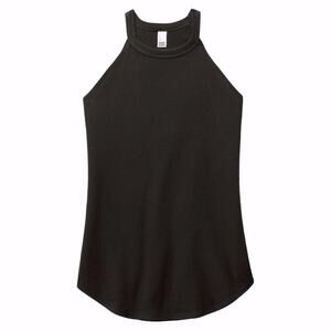NEW NWT Boutique Medium Black Racerback Sleeveless Rib Knit Tank Top